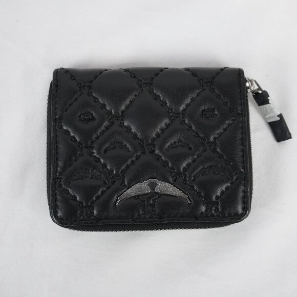 Zadig & Voltaire Mini ZV Vintage Monogram Wallet in Black & Silver (NWT) - Picture 2 of 12